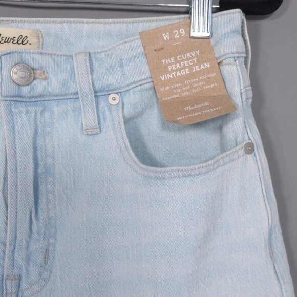 NWT MADEWELL Women's Jeans 29 CURVY PERFECT VINTAGE JEAN Style‎ N0874 - Picture 10 of 14